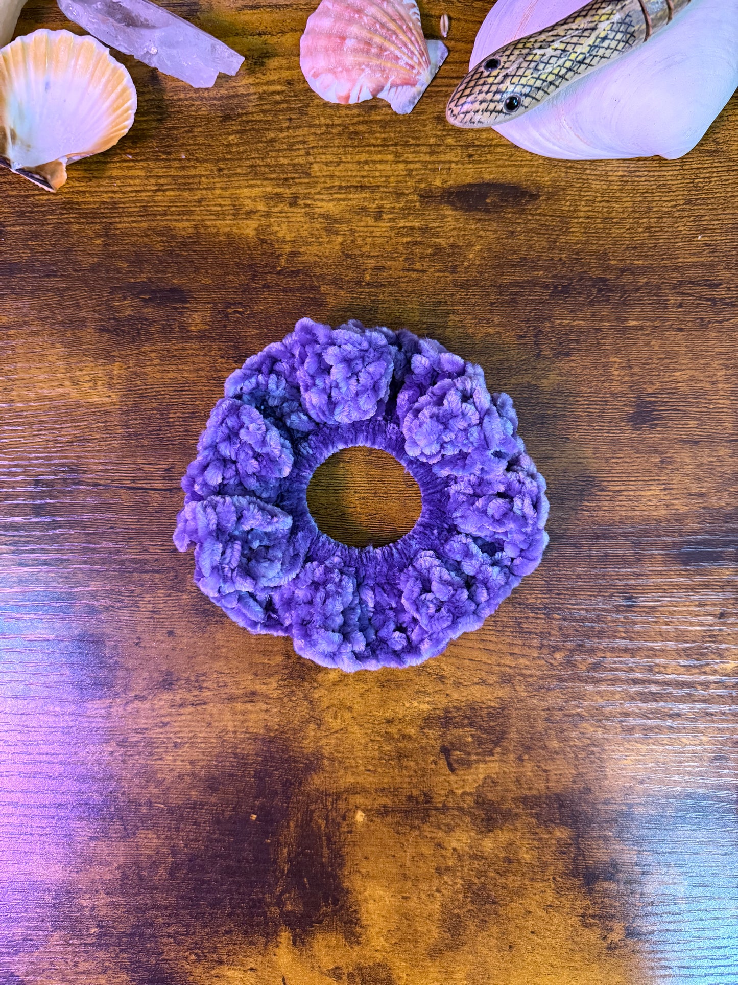 Purple Velvet Scrunchie