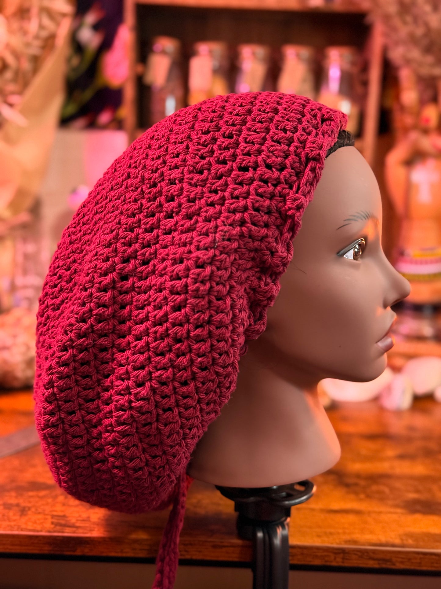 The Magickal Rose's Custom Order Crochet Loc Tam & Head Wrap